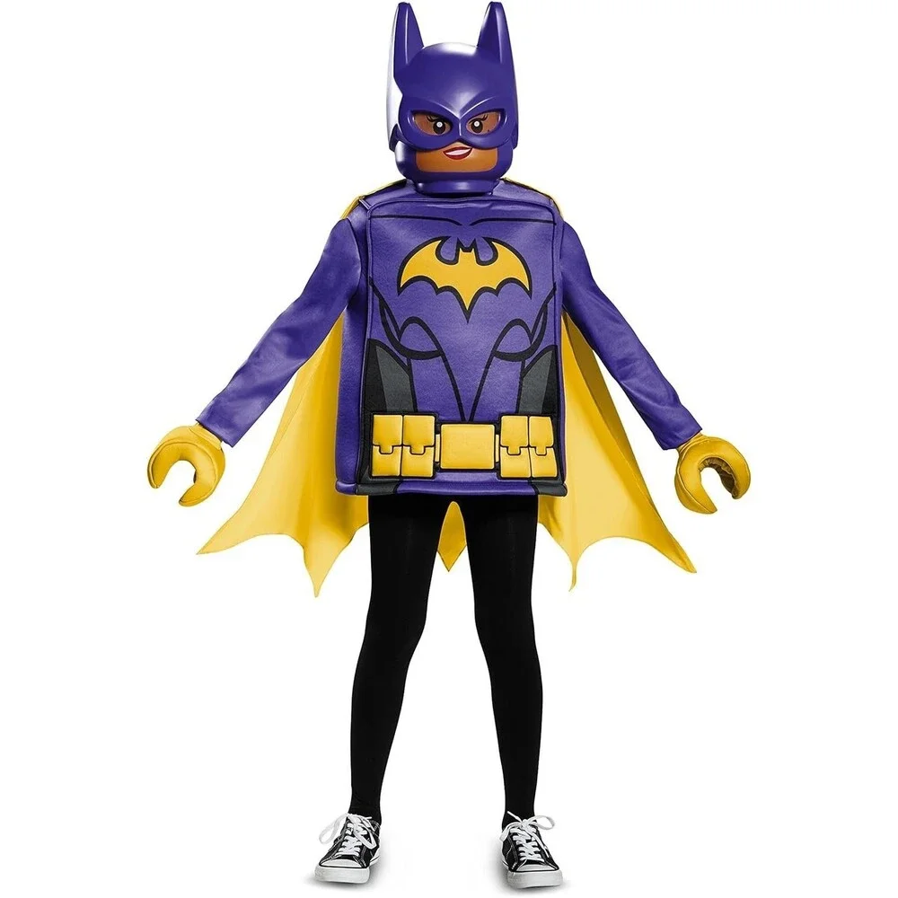 Batgirl LEGO Movie Deluxe Girls Costume M 7–8 – Tunic Cape Mask Mitts -No Pants - Picture 10 of 16